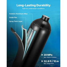 1.9L Mini Scuba Tank Portable Diving Cylinder with Backpack & Case Reusable Emergency Pony Bottle