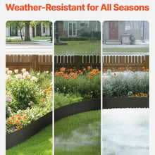 40 x 6 Inch Black Rust-Resistant Garden Edging Border Steel Landscape Edging ZY-40X6-6Black (Pack of 6)