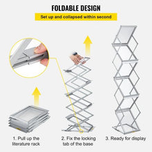 Foldable Magazine Display Rack 6 Pocket Pop-Up Stand TE-13Z