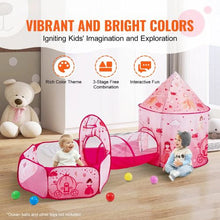 3-in-1 Kids Play Tent with Tunnel, Pop-Up Playhouse for Kids