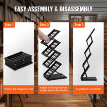 Foldable 4-Tier Brochure Display Rack Portable Stand ZG-TSZLJ