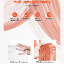 21' Ft Burnt Orange Wedding Arch Draping Fabric Reception Backdrop Wedding Decoration Artificial Wedding Arch Flowers Kit XH-HQ04 (Pack of 4)