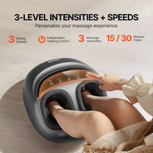 Foot Massager with Heat Shiatsu Kneading Compression Fits Men’s Size 12