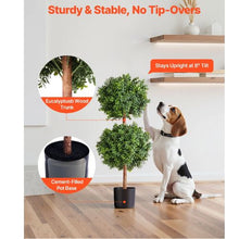 36 In Artificial Topiary Boxwood Double Ball 2 Set for Outdoor&Indoor