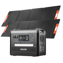2400W Portable Power Station Solar Generator with 2 x 200W Foldable Panels 2160Wh Expandable LiFePO4 Battery 10 Output Ports for Home Camping RV