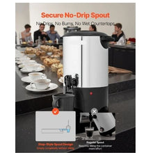 30 Cups Commercial Coffee Urn with Dripless Faucet Quick-Brewing for Catering Business Church