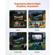 14FT Inflatable Projector Screen Outdoor Movie Screen 120W Air Blower Oxford Fabric