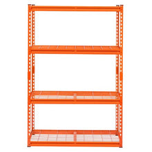 4-Tier Heavy Duty Garage Storage Shelves 2400 lbs Capacity Adjustable Metal Shelving Unit 20" D x 40" W x 60" H (Orange)