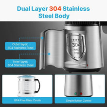 4L Water Distiller, 1.05 Gallon Pure Water Purifier for Home, 750W Stainless Steel Interior Distilled Water Maker -  (Silver)