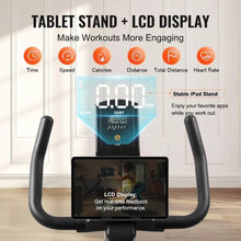 Adjustable Exercise Bike – Stationary Indoor Cycling Bike with Silent Belt Drive LCD Monitor Comfortable Seat Heavy Flywheel