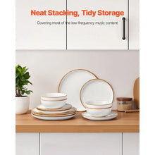 White Dinnerware Set Ceramic Plates and Bowls Sets HLSS-01 (Pack of 12)