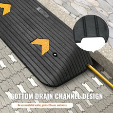 3 Inch Upgraded Rubber Threshold Ramp with 1 Channel Natural Rubber Car Ramp for Wheelchair and Scooter