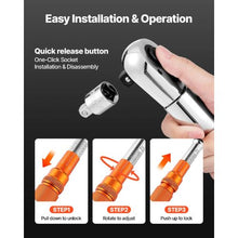 3/4 In Adjustable Torque Wrench Set with Adapters Extension