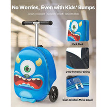 Kids Ride-On Scooter Luggage 20" with Flash Wheels for Kids