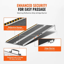 48 Inch Portable Wheelchair Ramp Aluminum Folding Threshold Ramp for Home Steps Stairs Doorways Curbs