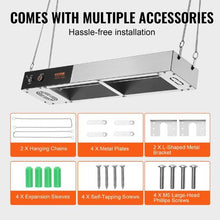 Commercial French Fry Warmer 750W Overhead Strip Heating Lamp with Stainless Steel Dump Station for Kitchens & Buffets