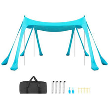 10 x 10 ft  Beach Tent Sun Shelter UPF50+ Sun Protection and Easy Pop Up Beach Canopy with Sandbags for Family Camping (Green)