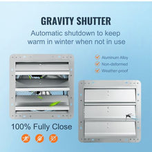 12-Inch Shutter Exhaust Fan 1000 CFM Aluminum AC Motor for Greenhouses Garages & Sheds