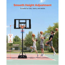 44" Adjustable Basketball Hoop with Rolling Wheels for Kids Teens Adults