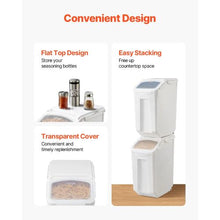4.5Gal/20L X 2 Ingredient Storage Containe For  Kitchen Flour Bin F-8909X2( 2 PCS)