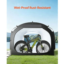 Bike Storage Tent 5 Bikes Waterproof Outdoor Tent Ventilated Window Fiberglass Frame