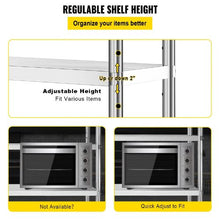 72 In Stainless Steel Shelving 4 Tier Adjustable Shelf Storage for kitchen VV-SSS-4-72