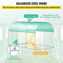 12×7×7' Ft Green Portable Plant Hot House with Galvanized Steel Hoops Walk-in Tunnel Greenhouse VV-TG-1277GREEN