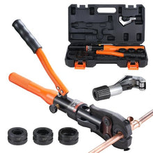 Copper Pipe Crimping Tool with 1/2", 3/4", 1" Jaws Copper Tube Fittings Pipe Crimpers for Narrow Spaces and Tee Fittings