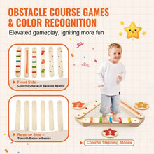 Balance Beam Stepping Stones – 6 PCS Wooden Toddler Balance Set for Kids