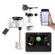 7-in-1 Wi-Fi Weather Station 7-Inch TFT Display Solar Sensor Rain Gauge Wind Speed Temperature & Humidity