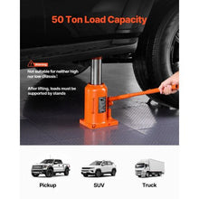 50 Ton Hydraulic Long Ram 110231 lbs Capacity with Single Piston Pump and Clevis for Garage Shop