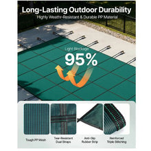 20x40 ft Inground Pool Safety Cover with Right Step Mesh Winter Cover Hardware Included