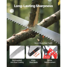 27 Ft Extendable Manual Pole Saw Tree Pruner with Scissors & Sharp Steel Blade for High Branch Trimming