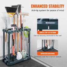 Garden Tool Organizer 10-Slot Yard Tool Rack for Rakes Brooms & Shovels