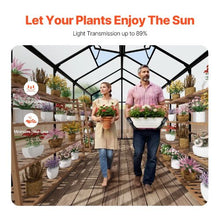8 x 10' Ft Outdoor Walk-in Greenhouse for Garden Polycarbonate Greenhouse AM035