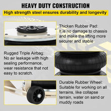 4999.9 kg Triple Bag Air Jack for Cars Garages Repair 5T-999.9