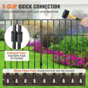 17 x 13 inches Garden Fencing with 1.5 Inch Spike Spacing and Animal Barrier Fence 330x440-28 (28 Pack)