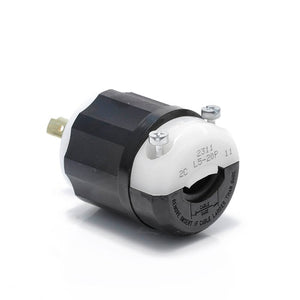30 Amp NEMA L6-30P Black-White Locking Plug 2621
