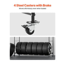 59.5x20.9x59.5 In Rolling Tire Storage Rack2-Shelf Tire Garage Workshop Repair Shop LX061
