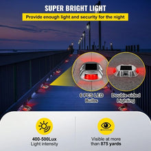 4-Pack Solar Driveway Lights, Waterproof LED Red for Pathway & Walkway