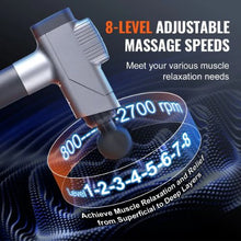 Deep Tissue Massage Gun 8 Speeds 6 Massage Heads 16V 2500mAh Battery Muscle Relaxation