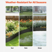 40 x 8 Inch Rust-Resistant Garden Edging Border Steel Landscape Edging ZY-40X12-4Black (Pack of 4)