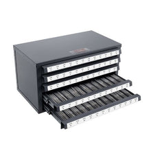 Tap Dispenser Cabinet 5-Drawer Steel Organizer for #2-56 to #12-28 Taps 60 Compartments Stackable Design