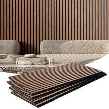 23.6 x 47.2 In Wood Slat Acoustic Panels for Stylish Decor and Noise Reduction Walnut