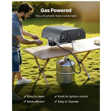 Propane Outdoor Pizza Oven 12" Gas Pizza Maker with Pizza Stone & Carry Bag (Black)