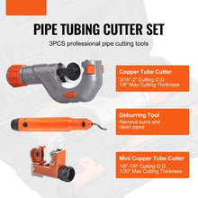 Heavy Duty Tubing Cutter Set  for Stainless Steel Copper Aluminum Plastic Pip (3PCS)
