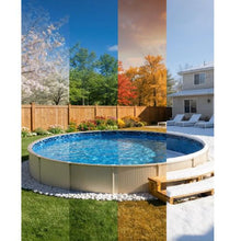 18-ft Round Pool Liner Overlap Vinyl  Fits 52" Walls Boulder Swirl