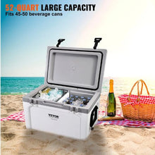 52 Qt Insulated Hard Cooler Holds 50 Cans Up to 6-Day Ice Retention