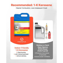 70,000 BTU Radiant Kerosene/Diesel Space Heater, Portable Industrial Heater for Garage/Warehouse/Workshop