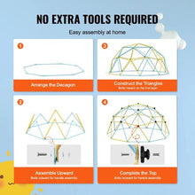 Climbing Dome, Jungle Gym Supports 750LBS and Easy Assembly, 10FT Geometric Dome Climber Play Center for Kids 3 to 10 Years Old,with Climbing Grip, Outdoor Backyard Play Equipment for Kids